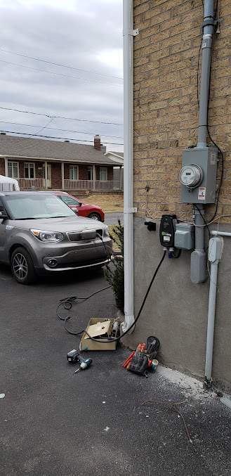 Pose borne de recharge électrique Montréal